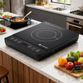 AOBOSI 1800W Portable Induction Cooker, Single-burner Countertop Induction Cooktop, LCD Screen, 17 Power Levels\u002F20 Temperature Levels, One-touch Control, with Timer And Child Lock, Keep Warm, Perfect for Christmas And Thanksgiving Gifts