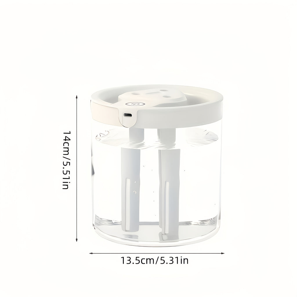 1pc Desktop Aroma Relax Humidifier, 3 Mist Ports, High Capacity, Made of Plastic Material, Suitable for Bedrooms and Offices, Desktop Design, Operating Voltage ≤ 36V