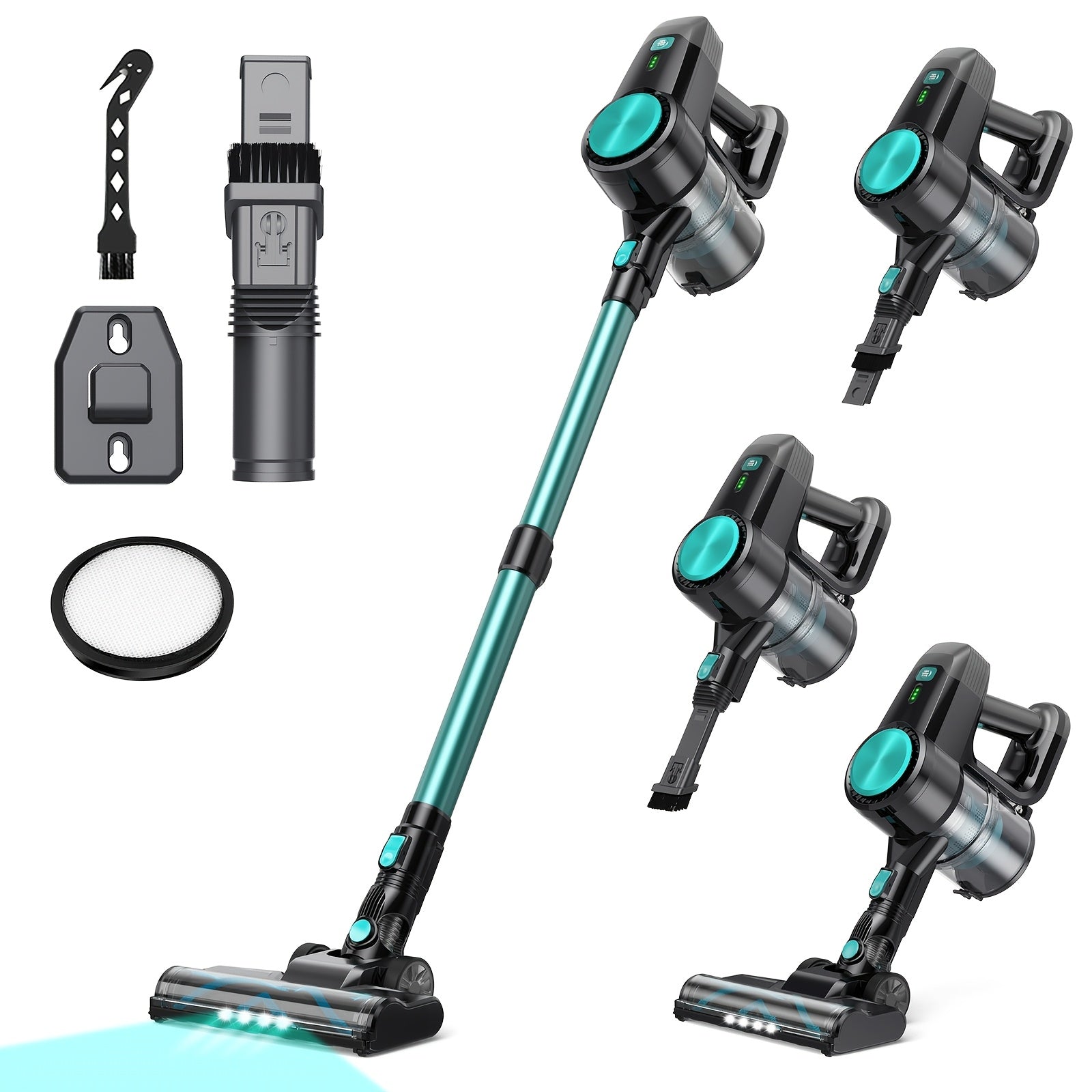 INSE Multi-Purpose Home Cordless Vacuum Cleaner 32KPa Powerful Suction Anti-Tangle Brush Head Effortlessly Removes Pet Hair Ultra-Lightweight At 2.4 Lbs LED Light Head 40-Minute Run Time Ideal for Homes, Cars, Dorm Rooms, And More