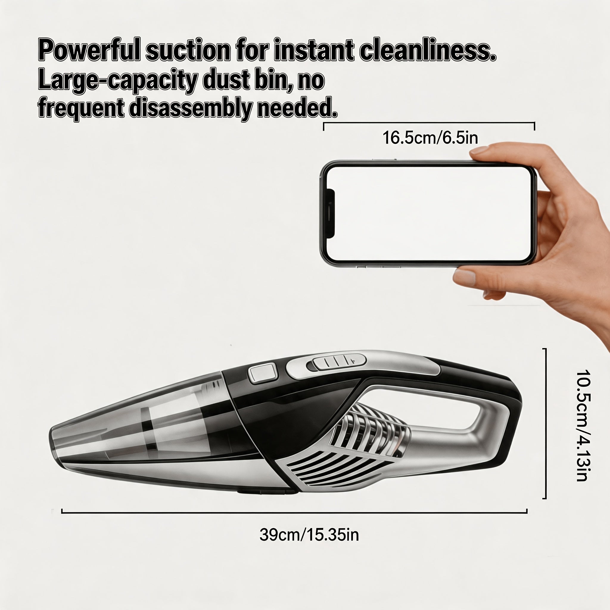 Powerful Car Vacuum Cleaner, Cordless Home Vacuum Cleaner, High Suction Car Vacuum Cleaner, Electric Home Vacuum Cleaner, Vacuum Cleaner Cleaning Kit, Rechargeable Cordless Vac, High Power 6000Pa