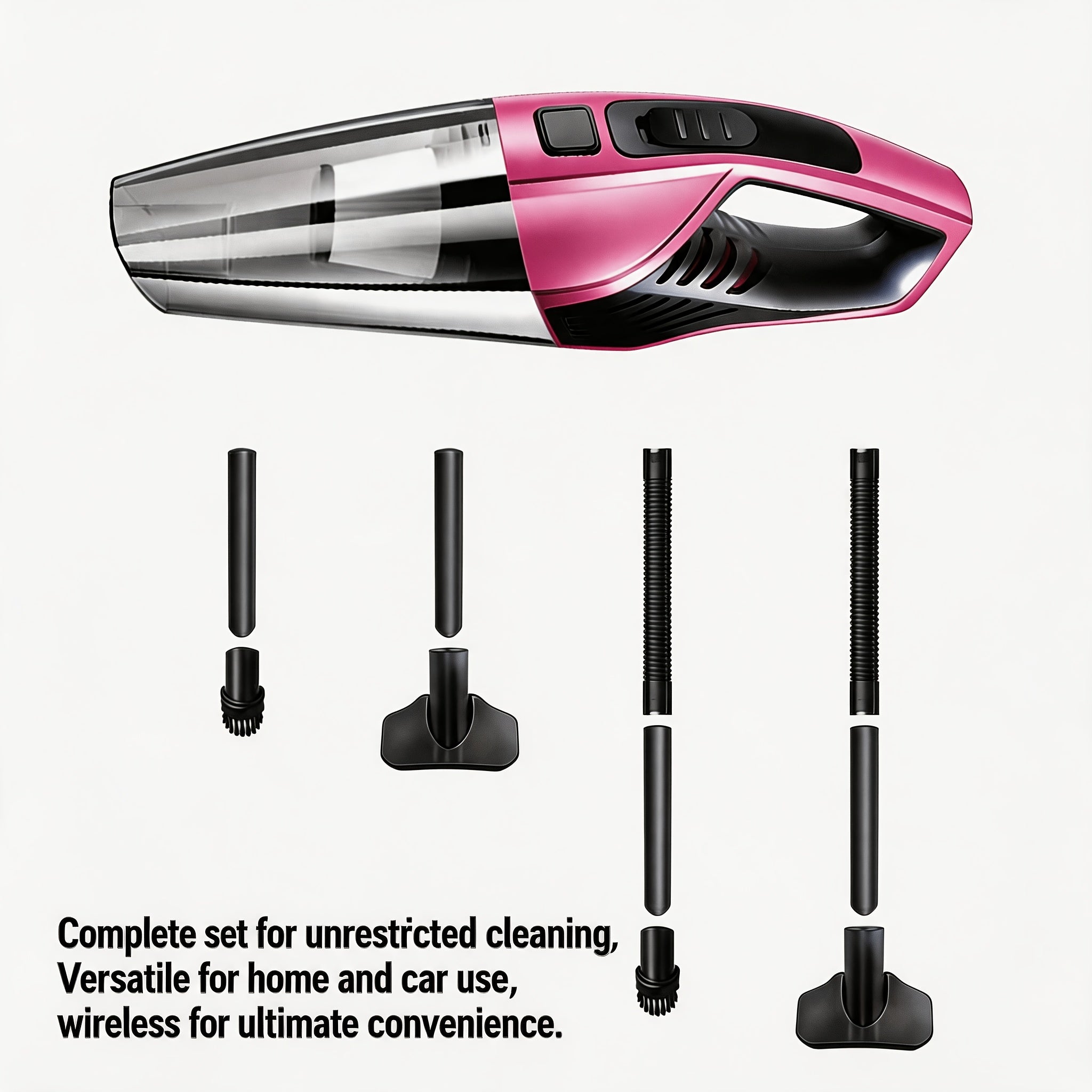 Powerful Car Vacuum Cleaner, Cordless Home Vacuum Cleaner, High Suction Car Vacuum Cleaner, Electric Home Vacuum Cleaner, Vacuum Cleaner Cleaning Kit, Rechargeable Cordless Vac, High Power 6000Pa