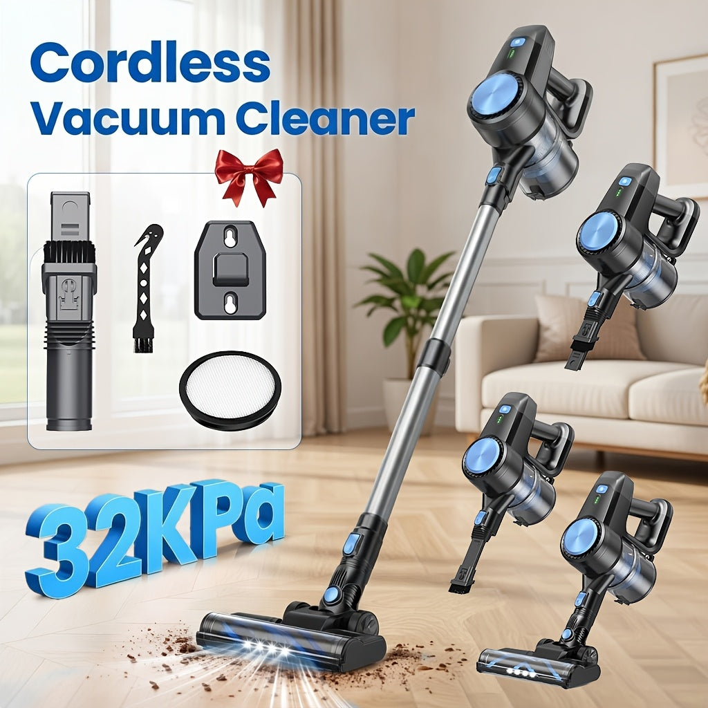 INSE Multi-Purpose Home Cordless Vacuum Cleaner 32KPa Powerful Suction Anti-Tangle Brush Head Effortlessly Removes Pet Hair Ultra-Lightweight At 2.4 Lbs LED Light Head 40-Minute Run Time Ideal for Homes, Cars, Dorm Rooms, And More