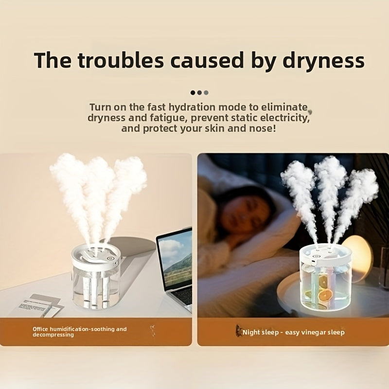 Super Quiet Large Mist Humidifier, Water Replenisher, Facial Steamer, with - Large Capacity, Very Suitable for Bedroom And Office Use, Desktop Design