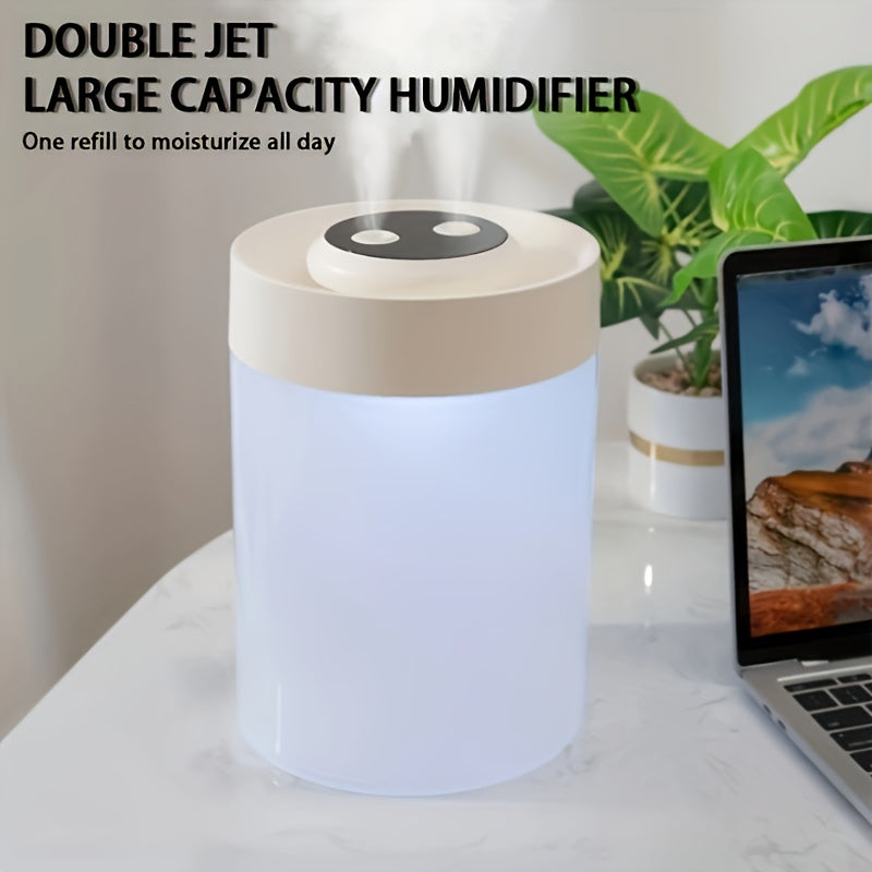 Home Humidifier, Nano Mist Humidifier, 1.11gal Large Capacity, Dual Mist Design, Equipped with Ambient Night Light, Silent Humidification That Won'T Disturb Sleep