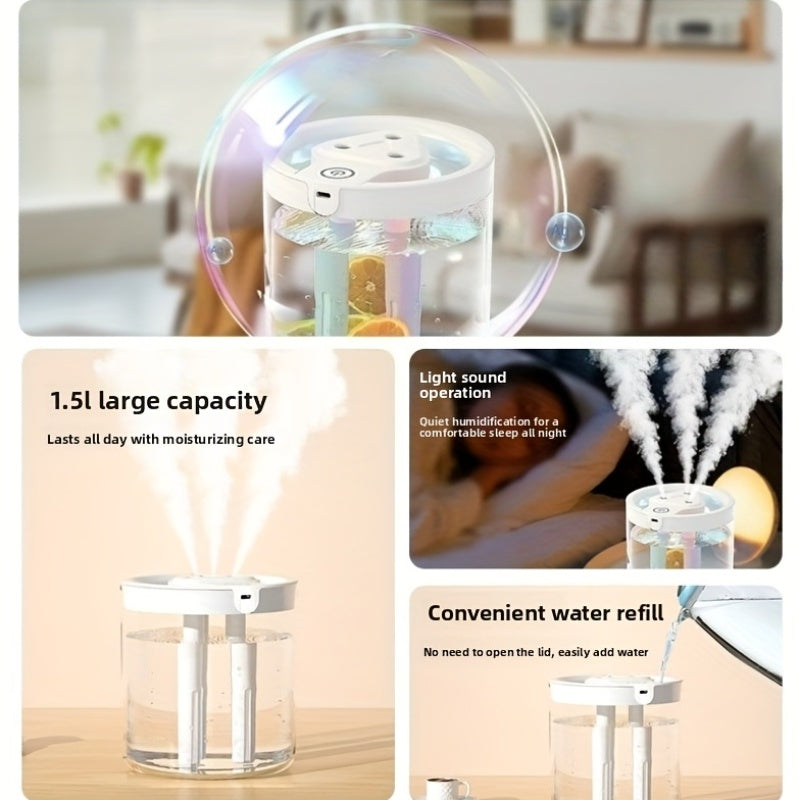 Super Quiet Large Mist Humidifier, Water Replenisher, Facial Steamer, with - Large Capacity, Very Suitable for Bedroom And Office Use, Desktop Design