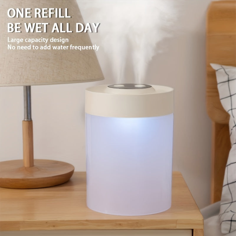 Home Humidifier, Nano Mist Humidifier, 1.11gal Large Capacity, Dual Mist Design, Equipped with Ambient Night Light, Silent Humidification That Won'T Disturb Sleep