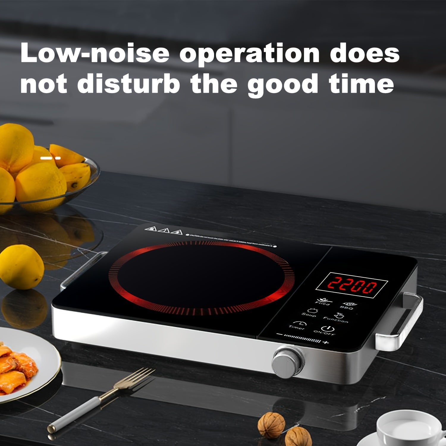 Electric Ceramic Stove, 2200W Ceramic Stove - 2200W Electric Ceramic Stove Infrared Induction Cooker Home Cooktop Cooking Furnace US 110V