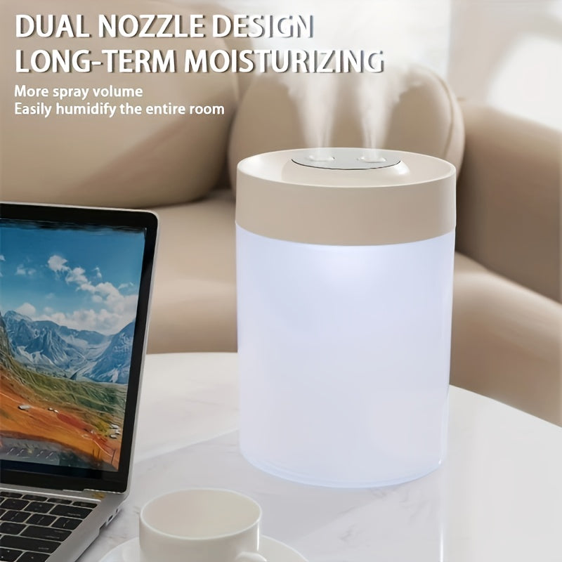 Home Humidifier, Nano Mist Humidifier, 1.11gal Large Capacity, Dual Mist Design, Equipped with Ambient Night Light, Silent Humidification That Won'T Disturb Sleep