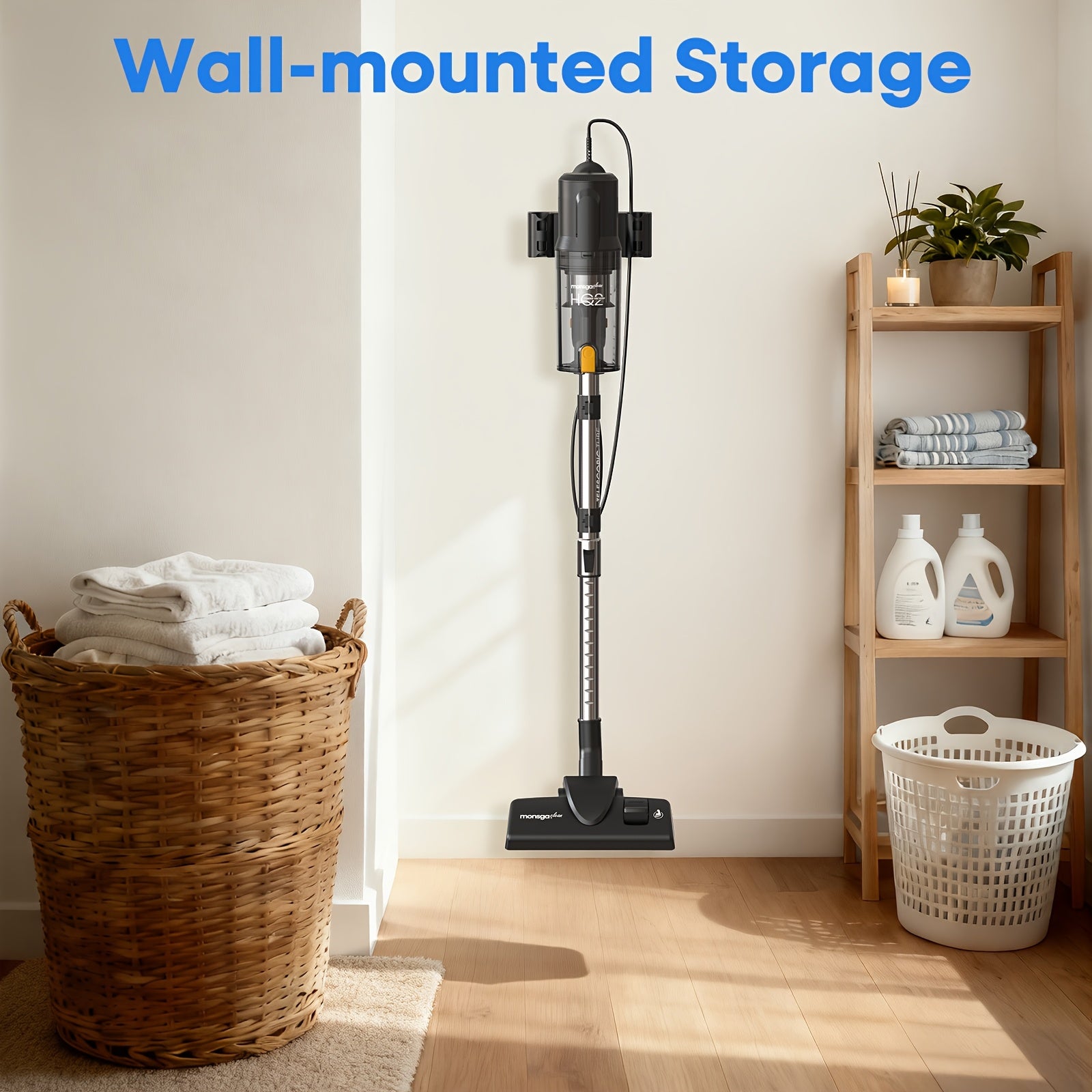 40KPA 600W Stick Vacuum Cleaner Corded, Corded Vacuum for Home Cleaning, Lightweight Vacuum Cleaner, Carpet Vacuum, Hard Floor Vacuum, Pet Hair Vacuum