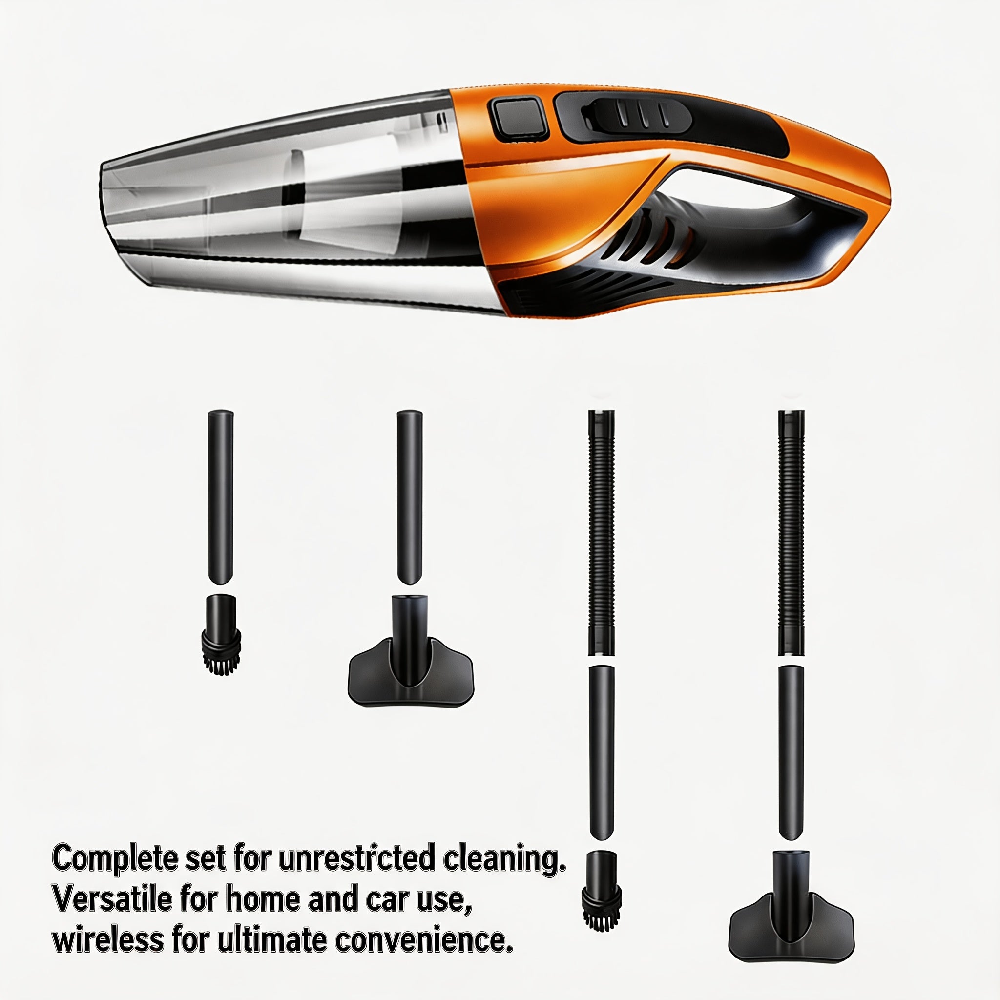 Powerful Car Vacuum Cleaner, Cordless Home Vacuum Cleaner, High Suction Car Vacuum Cleaner, Electric Home Vacuum Cleaner, Vacuum Cleaner Cleaning Kit, Rechargeable Cordless Vac, High Power 6000Pa
