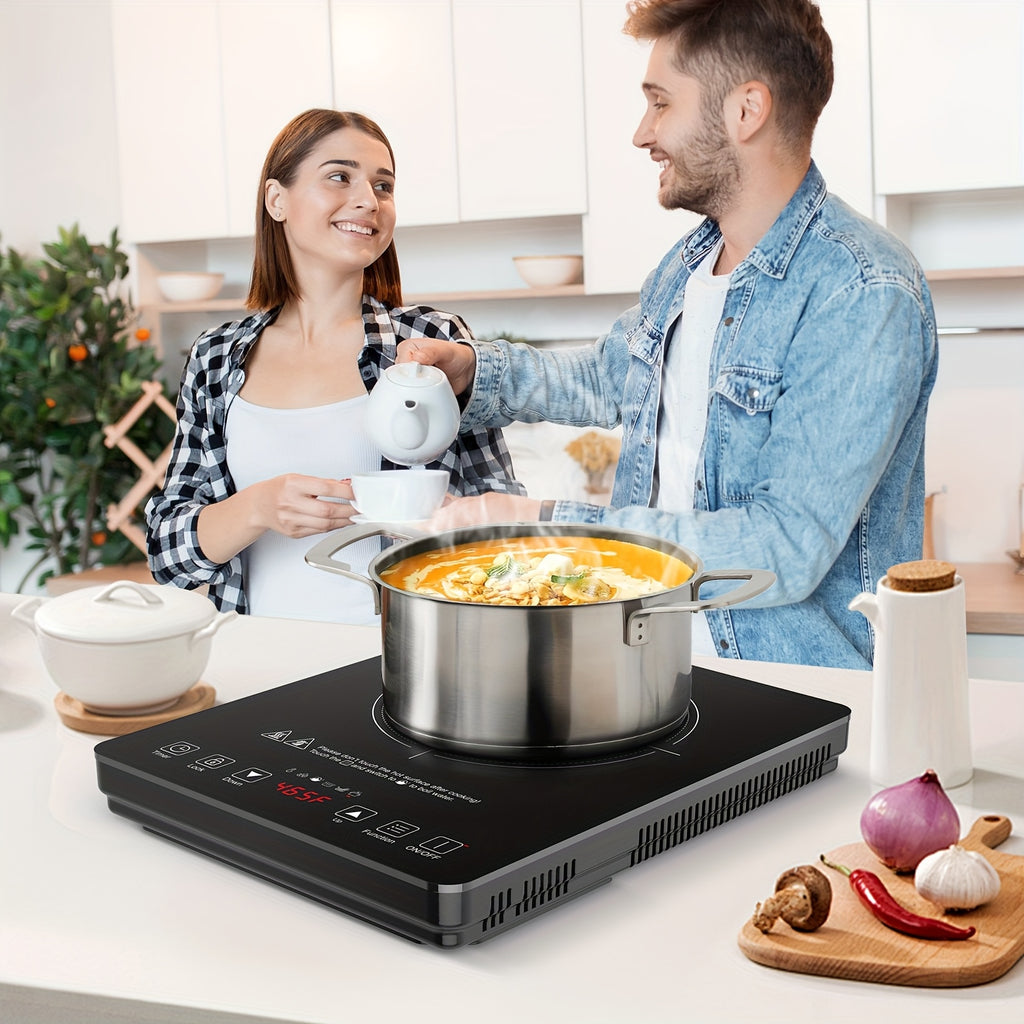 AMZCHEF 1800W Induction Cooker, Household Single Head Portable Induction Cooktop, Intelligent Touch Control, Multi Level Firepower Adjustment, with Timer And Overheating Protection Suitable for Personal Use And Gift Giving